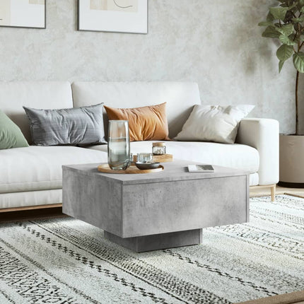 Soffbord betonggrå 60x60x31,5 cm konstruerat trä