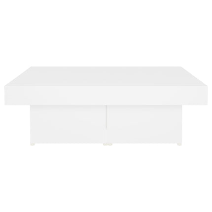 Soffbord vit 90x90x28 cm konstruerat trä
