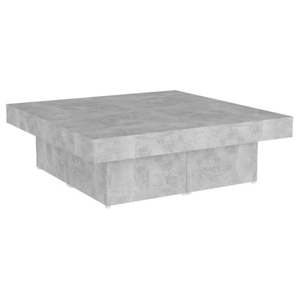 Soffbord betonggrå 90x90x28 cm konstruerat trä