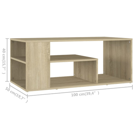 Soffbord Sonoma ek 100x50x40 cm konstruerat trä