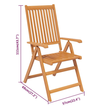 Matgrupp för trädgården 7 delar massivt akaciaträ 160-240 cm