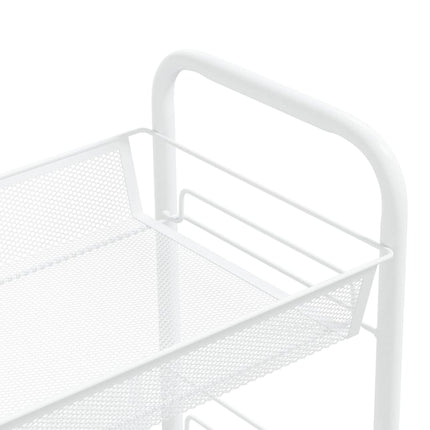 Rullvagn 3 våningar vit 46x26x64 cm järn