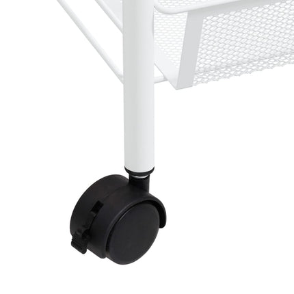 Rullvagn 3 våningar vit 46x26x64 cm järn