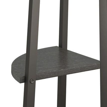 Hörnhylla 5 hyllplan svart 45,5x31,5x180 cm