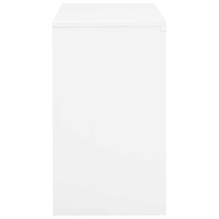 Dokumentskåp vit 90x40x70 cm stål
