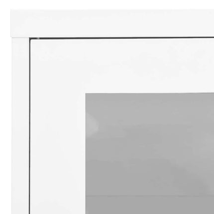 Dokumentskåp vit 90x40x70 cm stål