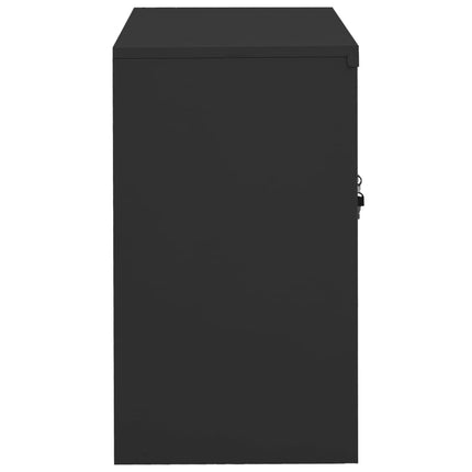 Dokumentskåp antracit 90x40x70 cm stål