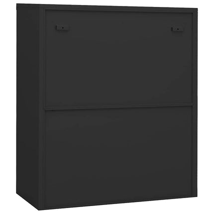 Dokumentskåp antracit 90x40x105 cm stål