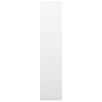 Dokumentskåp vit 90x40x180 cm stål