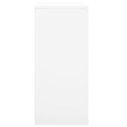 Dokumentskåp med skjutdörr vit 90x40x90 cm stål