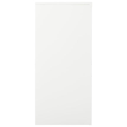 Dokumentskåp med skjutdörr vit 90x40x90 cm stål
