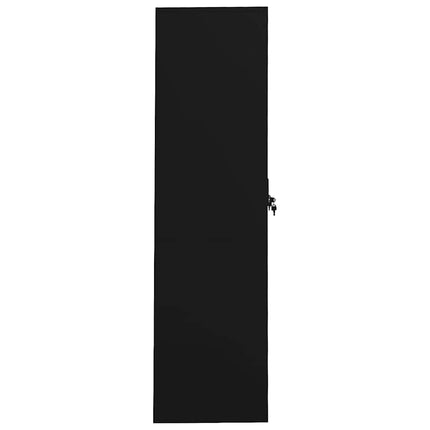 Garderob svart 80x50x180 cm stål