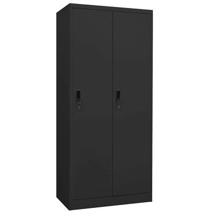 Garderob antracit 80x50x180 cm stål