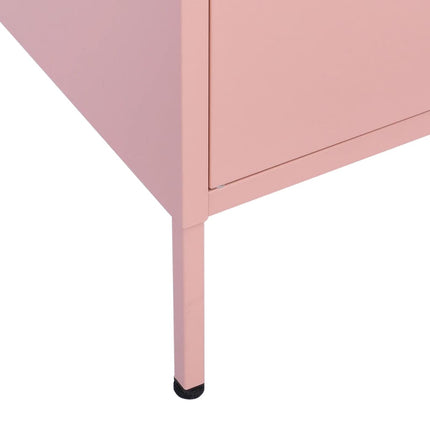 Förvaringsskåp rosa 80x35x101,5 cm stål