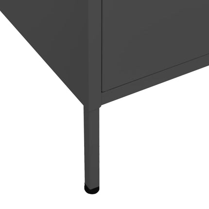 Förvaringsskåp antracit 80x35x101,5 cm stål