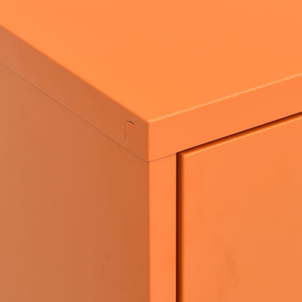 Förvaringsskåp orange 80x35x101,5 cm stål