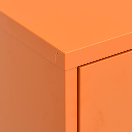 Förvaringsskåp orange 80x35x101,5 cm stål