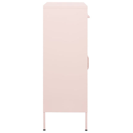 Förvaringsskåp rosa 80x35x101,5 cm stål