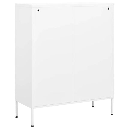 Förvaringsskåp vit 80x35x101,5 cm stål