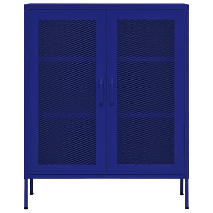 Förvaringsskåp marinblå 80x35x101,5 cm stål