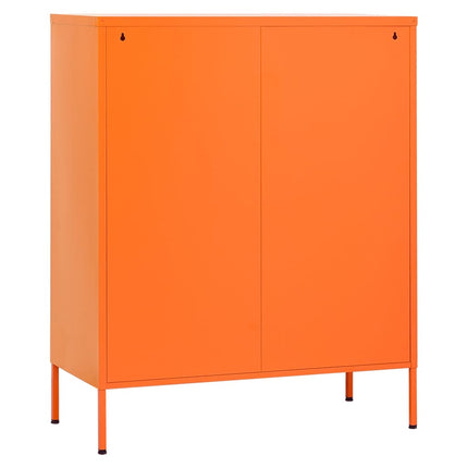 Förvaringsskåp orange 80x35x101,5 cm stål