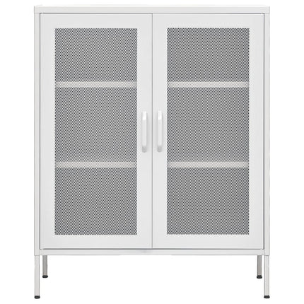 Förvaringsskåp vit 80x35x101,5 cm stål