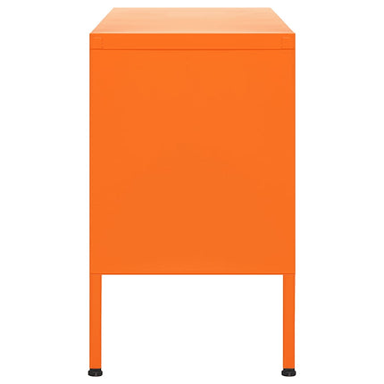 Tv-bänk orange 105x35x50 cm stål