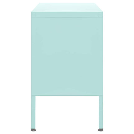 Tv-bänk mintgrön 105x35x50 cm stål