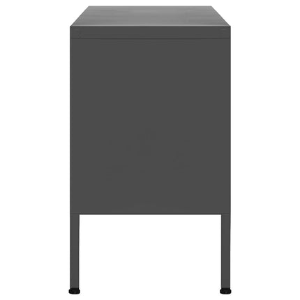 Tv-bänk antracit 105x35x50 cm stål