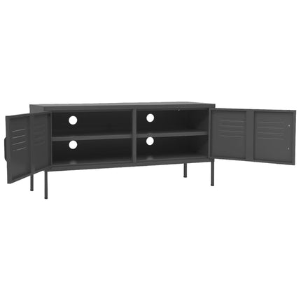 Tv-bänk antracit 105x35x50 cm stål