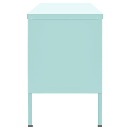 Tv-bänk mintgrön 105x35x50 cm stål