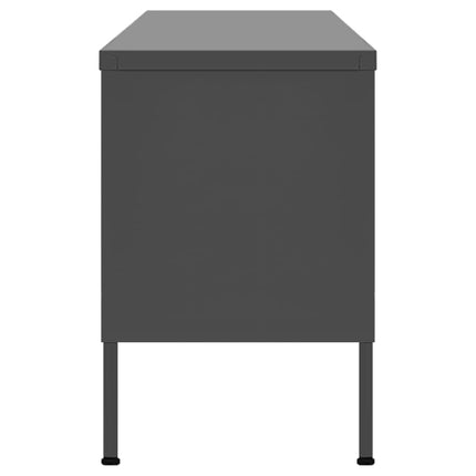 Tv-bänk antracit 105x35x50 cm stål