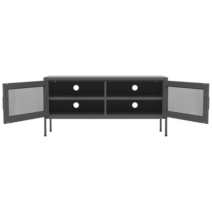 Tv-bänk antracit 105x35x50 cm stål