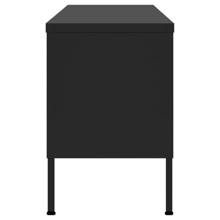 Tv-bänk svart 105x35x50 cm stål