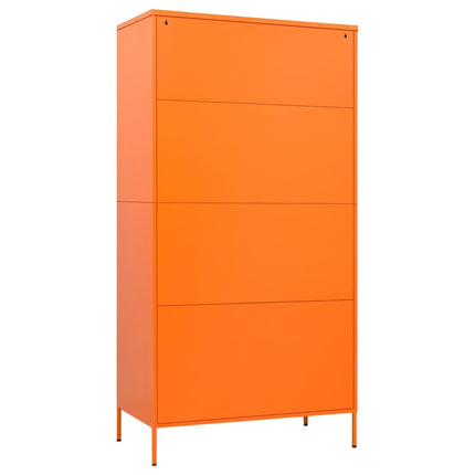 Garderob 90x50x180 cm Orange stål