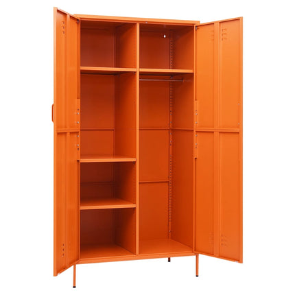Garderob 90x50x180 cm Orange stål