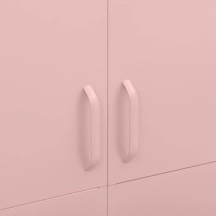 Garderob 90x50x180 cm rosa stål