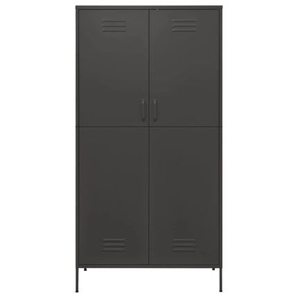 garderob antracit 90x50x180 cm stål