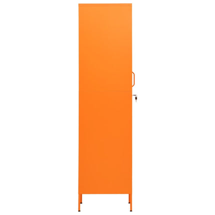 Förvaringsskåp orange 35x46x180 cm stål