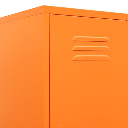 Förvaringsskåp orange 35x46x180 cm stål