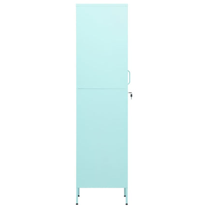 Förvaringsskåp mintgrön 35x46x180 cm stål