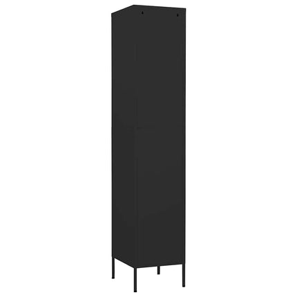 Förvaringsskåp svart 35x46x180 cm stål