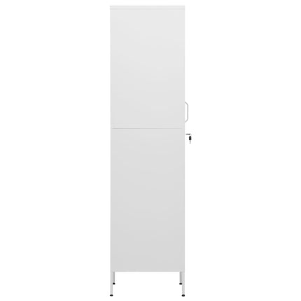 Förvaringsskåp vit 35x46x180 cm stål