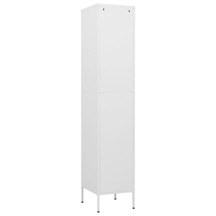 Förvaringsskåp vit 35x46x180 cm stål