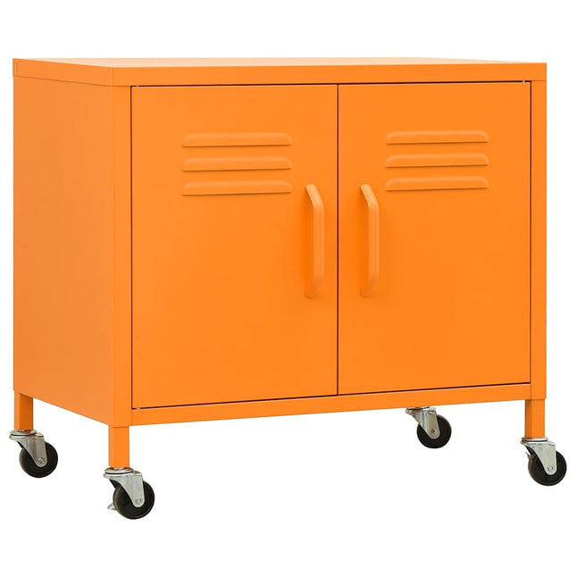 Förvaringsskåp orange 60x35x56 cm stål