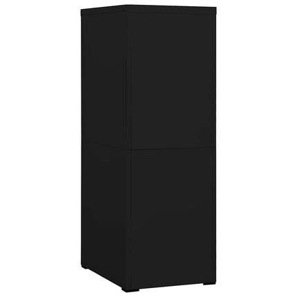 Dokumentskåp svart 46x62x133 cm stål