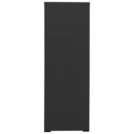 Dokumentskåp antracit 90x46x134 cm stål