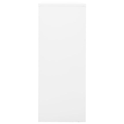 Dokumentskåp vit 90x40x102 cm stål