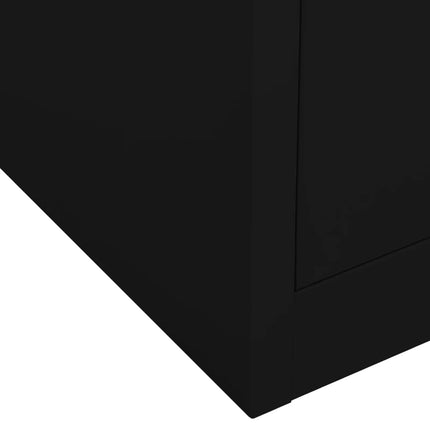 Dokumentskåp svart 90x40x102 cm stål
