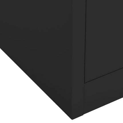 Dokumentskåp antracit 90x40x102 cm stål